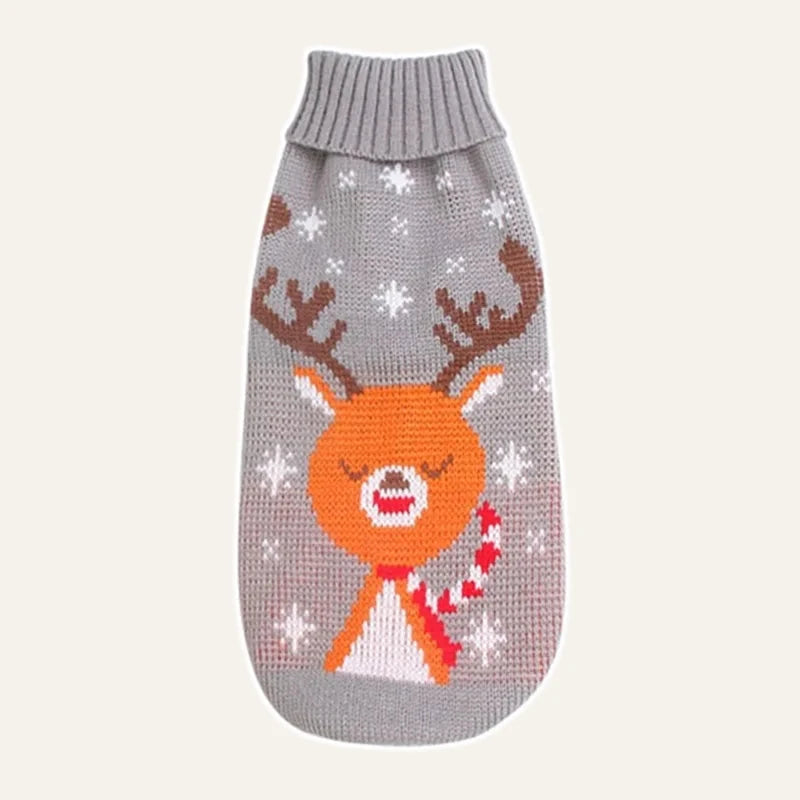 Reindeer Christmas Sweater for Medium & Large Dogs