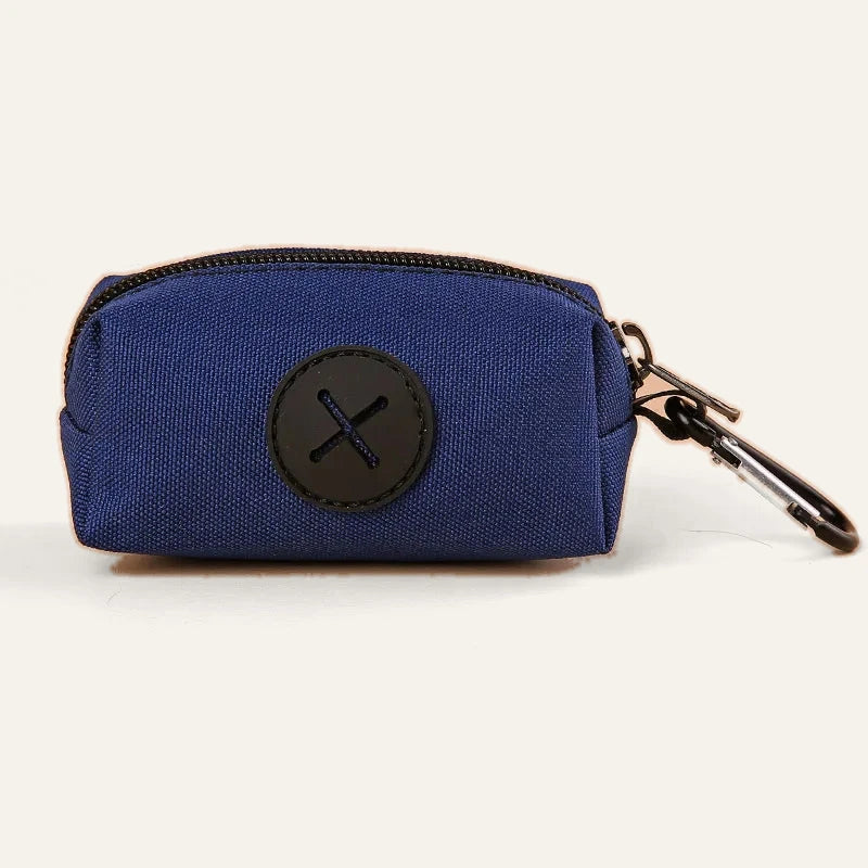 Dog Poop Bag Holder with Clip in Dark Blue