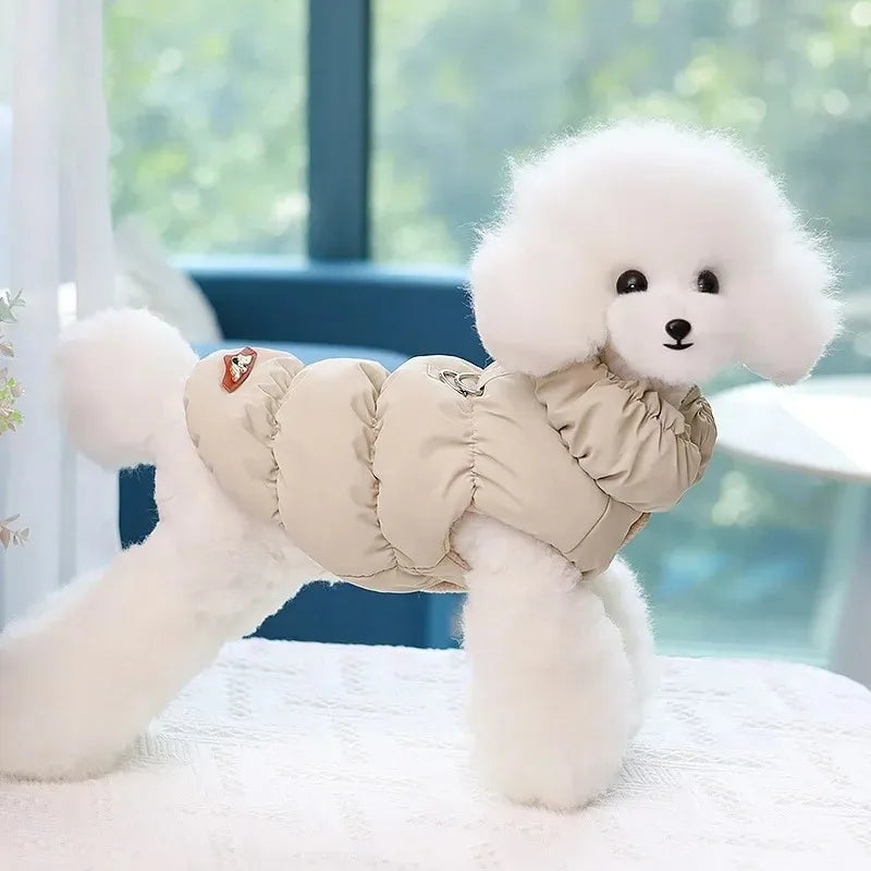 Soft Padded Winter Dog Coat in Khaki