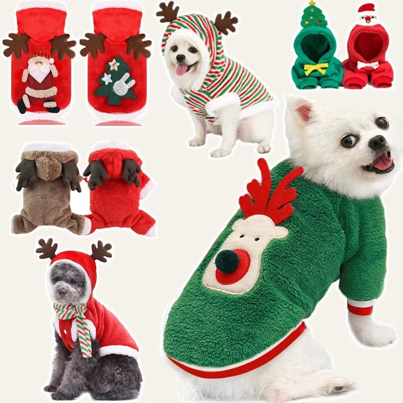 Christmas Fleece Dog Outfit