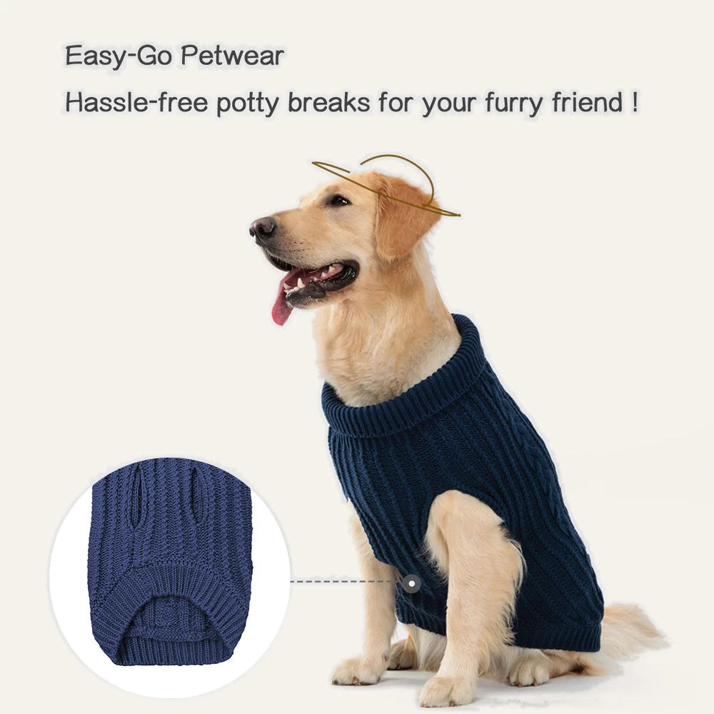 Cosy Cable Knit Dog Sweater