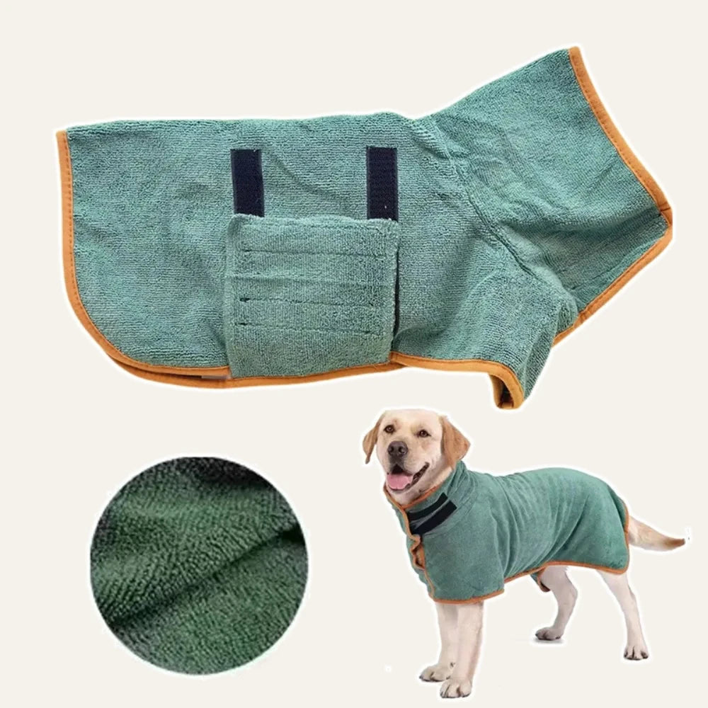 Quick-Dry Dog Bathrobe