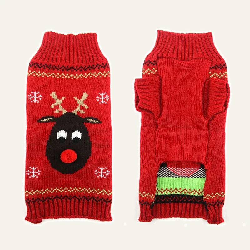 Christmas Knit Dog Sweater