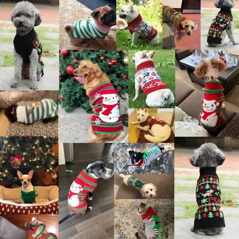 Christmas Knit Dog Sweater
