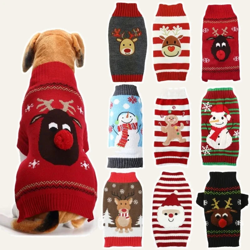 Christmas Knit Dog Sweater