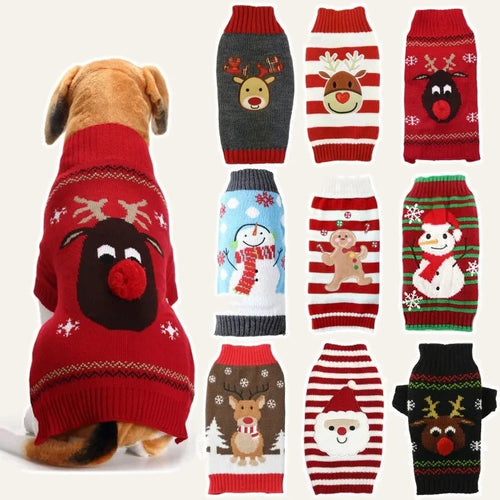 Christmas Knit Dog Sweater