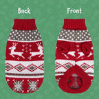 Reindeer Christmas Sweater for Medium & Large Dogs