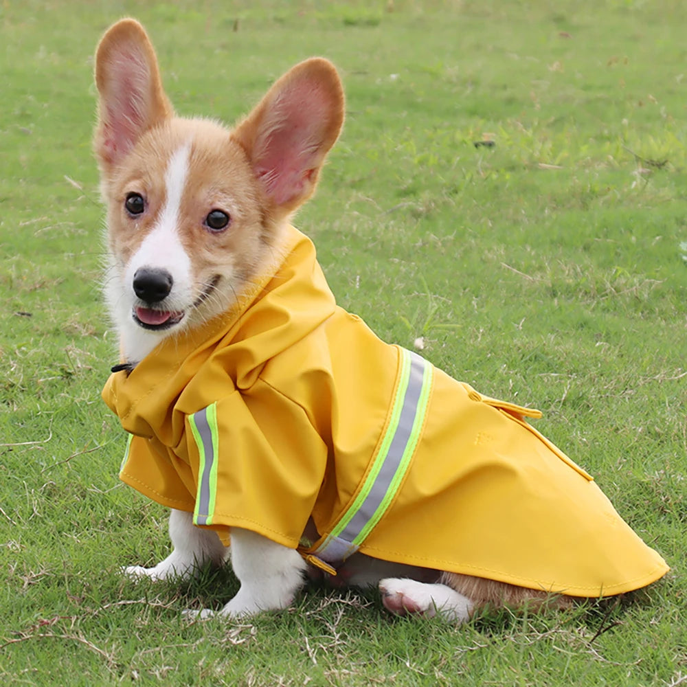 Hooded Cloak Raincoat for Large Dogs – detail view 6