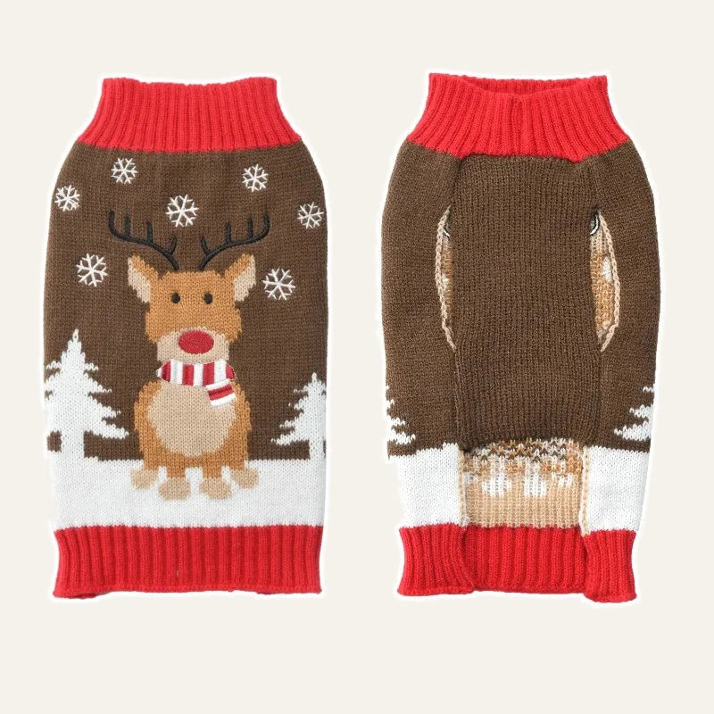 Christmas Knit Dog Sweater