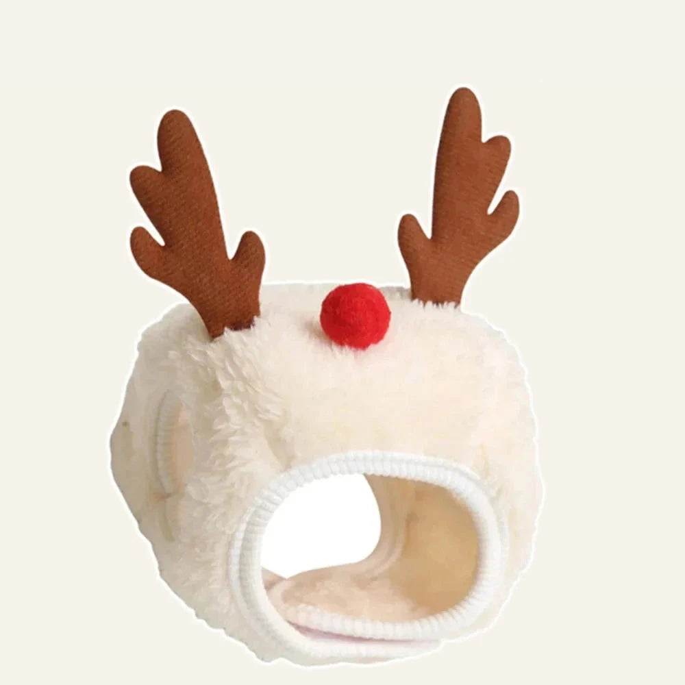 Reindeer Christmas dog hat, size L