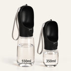Portable Dog Water Bottle in Black, 550 ml and 350 ml