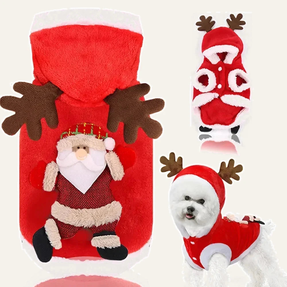Christmas Fleece Dog Outfit