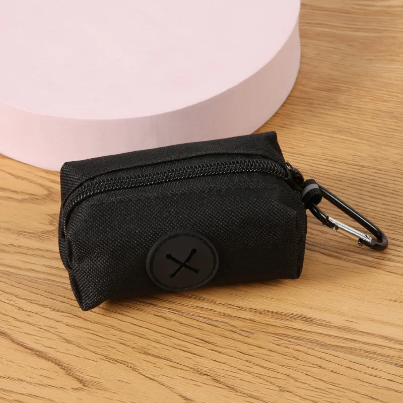 Dog Poop Bag Holder with Clip in Black