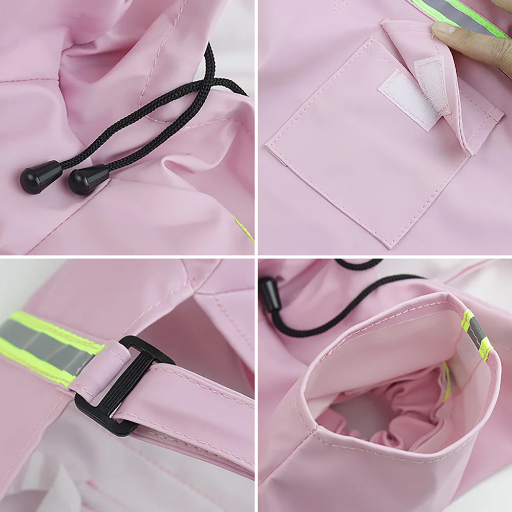 Hooded Cloak Raincoat for Large Dogs – detail view 5