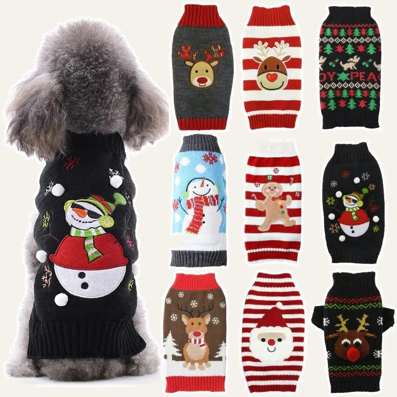 Christmas Knit Dog Sweater