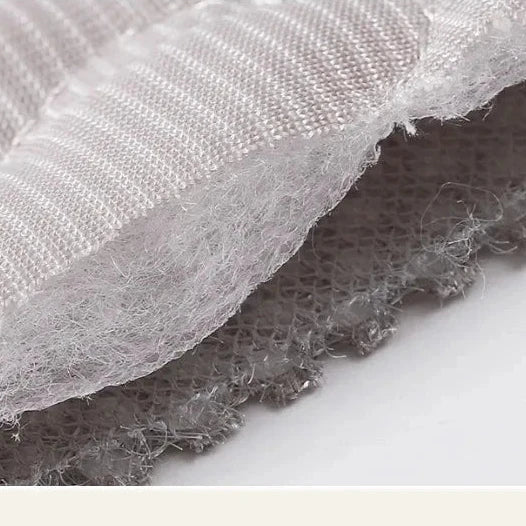 Close-up of the cooling mat fabric and material layers