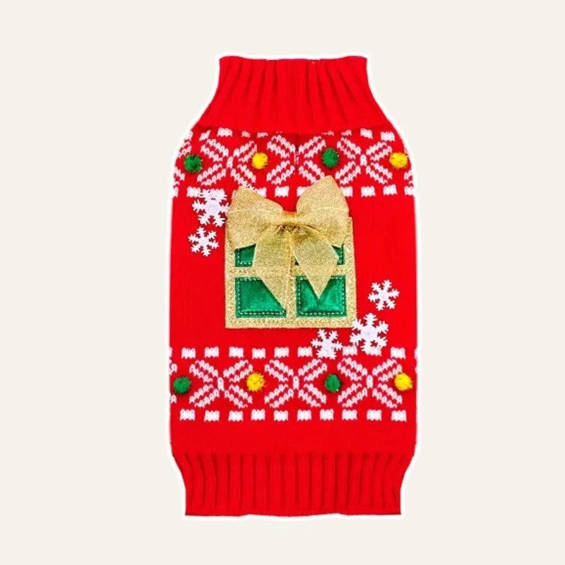 Christmas Knit Dog Sweater