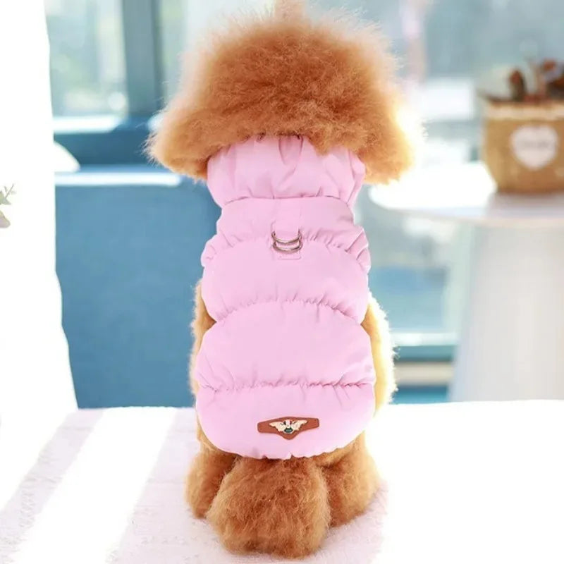 Soft Padded Winter Dog Coat in Pink
