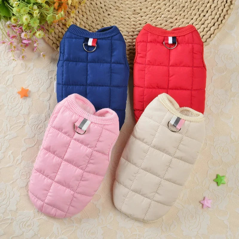Quilted Puffer Dog Vest – front view