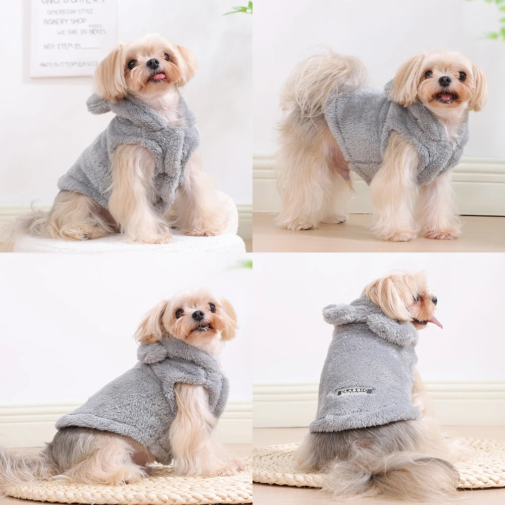 Plush Fleece Dog Hoodie – detail view 5