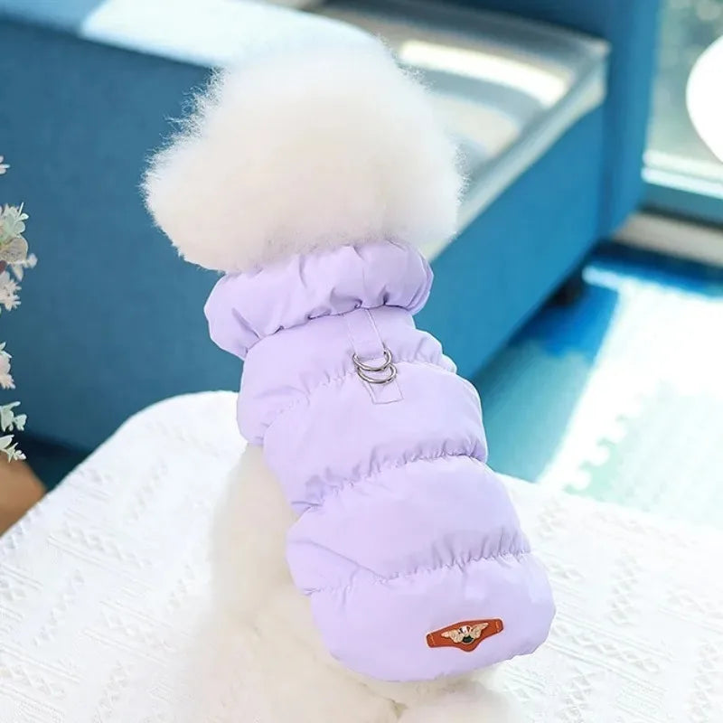 Soft Padded Winter Dog Coat in Purple