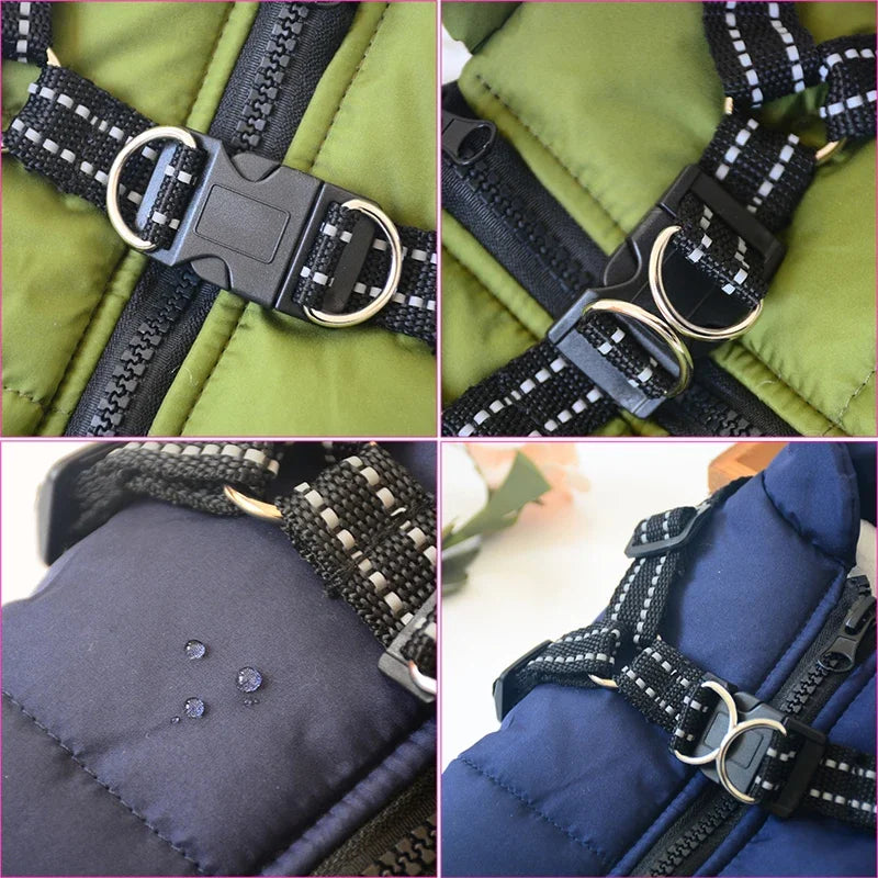 All-Weather Dog Jacket with Built-In Harness – detail view 5