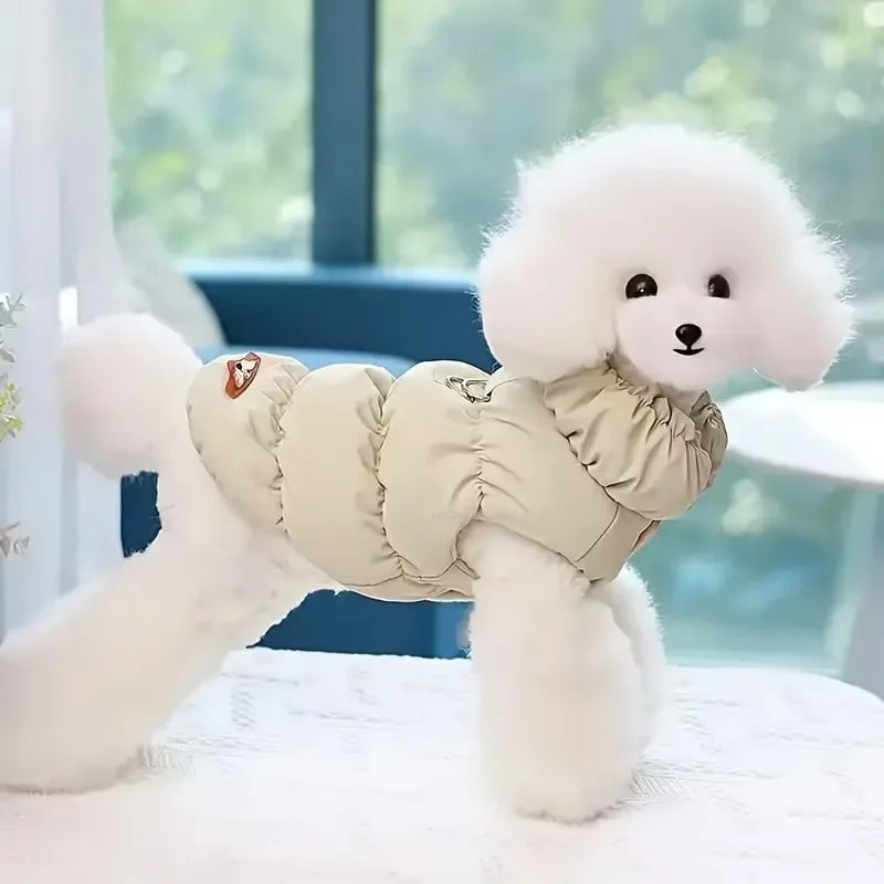 Soft Padded Winter Dog Coat – detail view 3