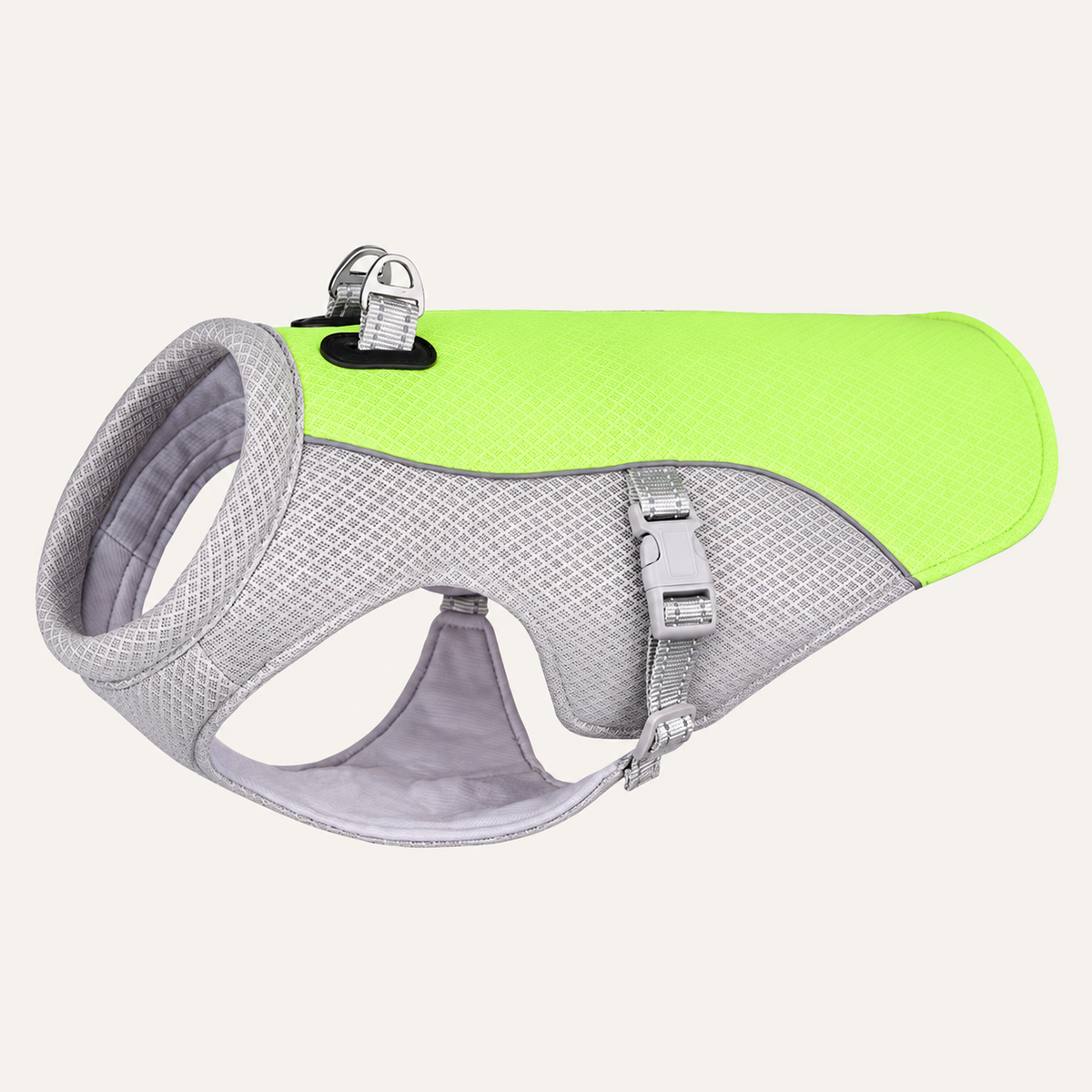 Dog Cooling Vest with Lead Clip in Green