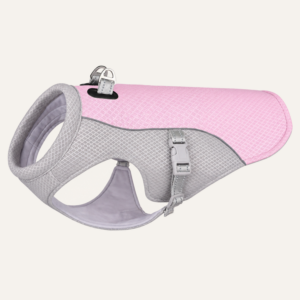 Dog Cooling Vest with Lead Clip in Pink