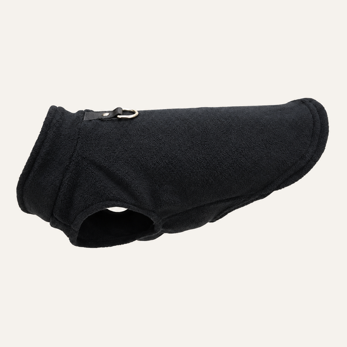 Fleece Dog Vest with D-Ring in Black