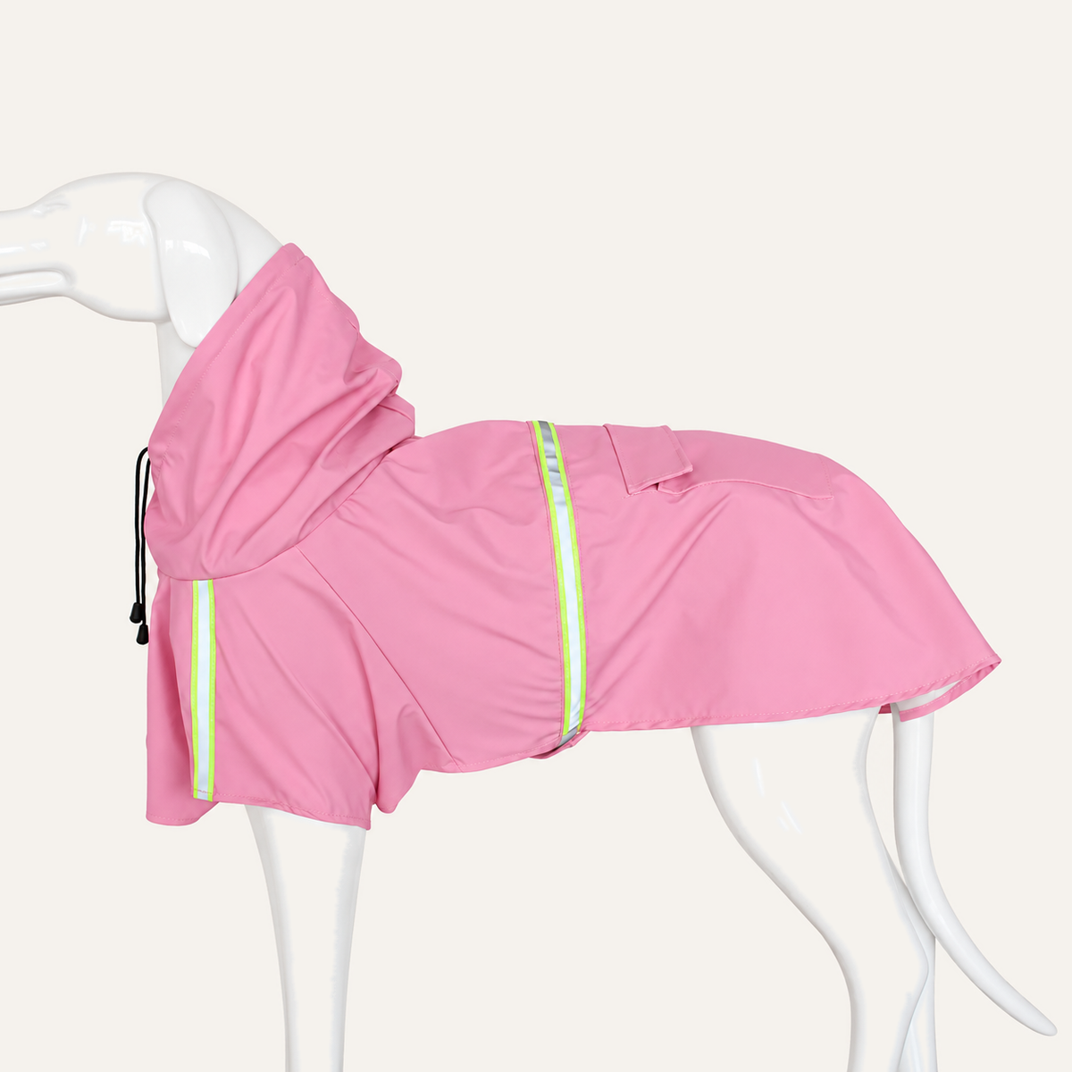 Hooded Cloak Raincoat for Large Dogs in Pink