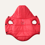 Hooded Fleece-Lined Dog Parka in Red