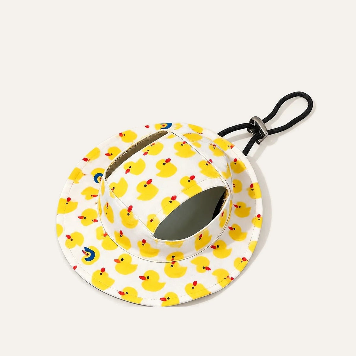 Adjustable Dog Sun Hat in Yellow Duck
